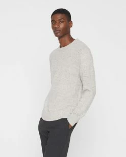 Flash Sale 🥰 Club Monaco Men Donegal Crewneck Sweater Heather Grey ✔️