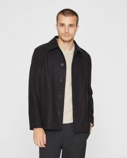 New 😉 Club Monaco Men Chore Jacket Black Multi ⌛