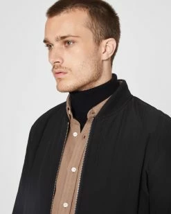 Best Pirce ❤️ Club Monaco Men Vertical Quilted Bomber Jacket Caviar 🛒 -Club Monaco Online Shop cm 1465642 alternate2