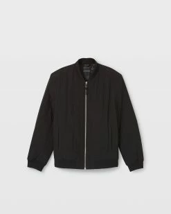 Best Pirce ❤️ Club Monaco Men Vertical Quilted Bomber Jacket Caviar 🛒 -Club Monaco Online Shop cm 1465642 alternate4