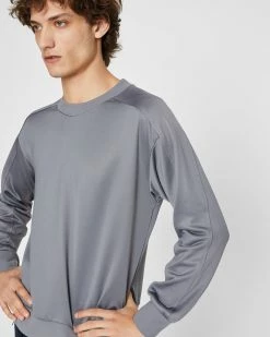 Flash Sale 🌟 Club Monaco Men Tech Terry Sweatshirt Mid Grey 😀 -Club Monaco Online Shop cm 1465942 alternate2