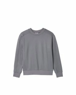 Flash Sale 🌟 Club Monaco Men Tech Terry Sweatshirt Mid Grey 😀 -Club Monaco Online Shop cm 1465942 alternate4