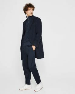 Cheap 😀 Club Monaco Men Tech Terry Mock Quarter-Zip 👕 Shirt Navy Blue ❤️ -Club Monaco Online Shop cm 1465943 alternate3