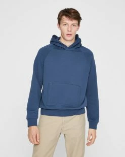 New ❤️ Club Monaco Men Zip Pocket Hoodie Navy ❤️