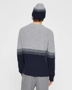 Brand new ⌛ Club Monaco Men Cashmere Novelty Crew Sweater Navy Multi 🛒 -Club Monaco Online Shop cm 1465964 alternate1