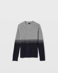 Brand new ⌛ Club Monaco Men Cashmere Novelty Crew Sweater Navy Multi 🛒 -Club Monaco Online Shop cm 1465964 alternate4