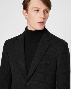 Coupon ⌛ Club Monaco Men Plaid City Blazer Black Plaid ⭐ -Club Monaco Online Shop cm 1465984 alternate2