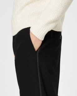 Hot Sale ⌛ Club Monaco Men Piped Tapered 👗 Dress Trousers Black ⭐ -Club Monaco Online Shop cm 1465986 alternate2