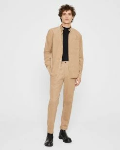 Outlet ๐ Club Monaco Men Elasticated Corduroy Pants Tan โจ