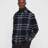 New 🔥 Club Monaco Men Long Sleeve Cozy Plaid Overshirt Black Multi 🧨 -Club Monaco Online Shop cm 1466263 lifestyle