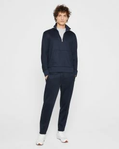 Best Sale ๐ Club Monaco Men Tech Terry Sweatpants Navy Blue ๐